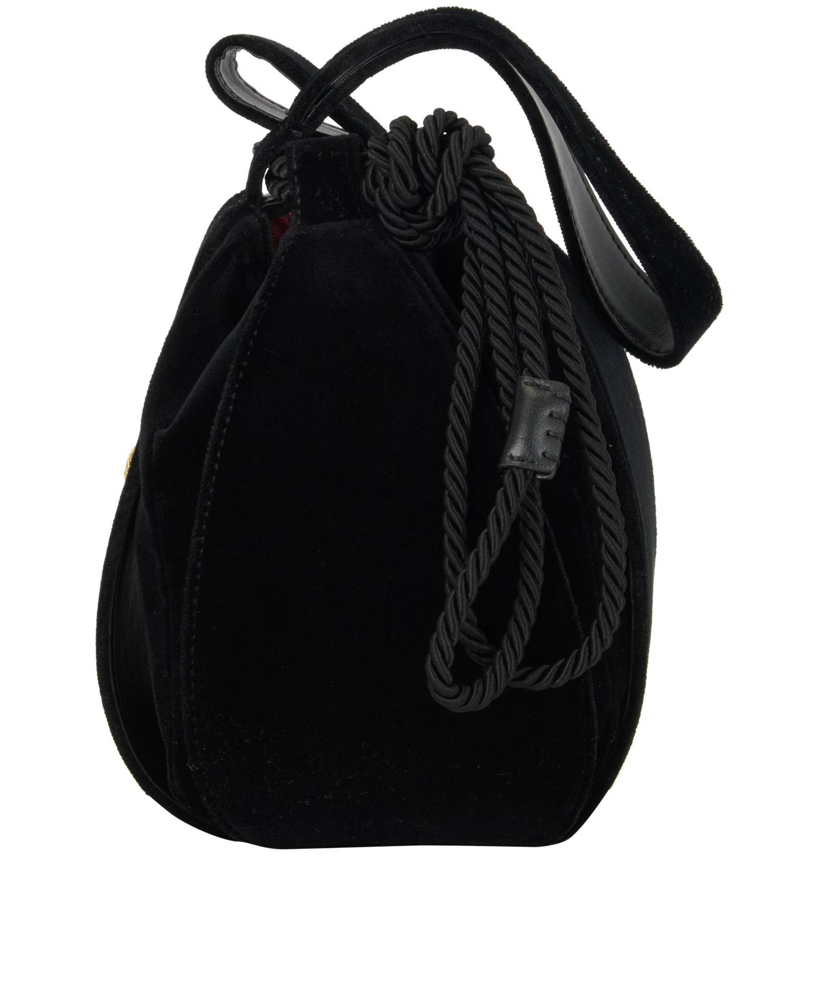 Kitt Bucket Bag, &pound;240, Handbags, Black, Cotton, Bottom view